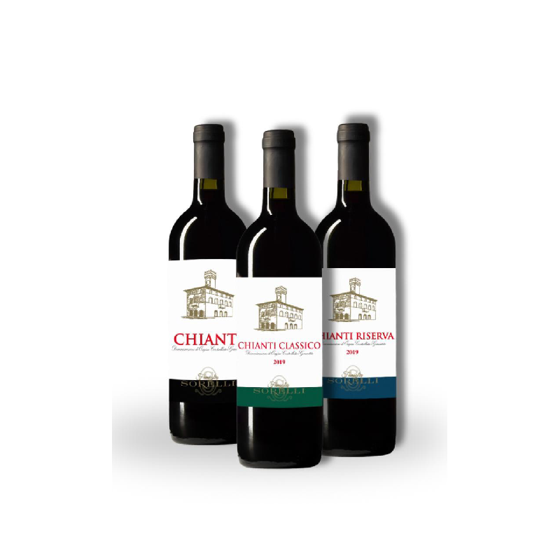 TRÍO CHIANTI: Chianti + Chianti Classico + Chianti Riserva